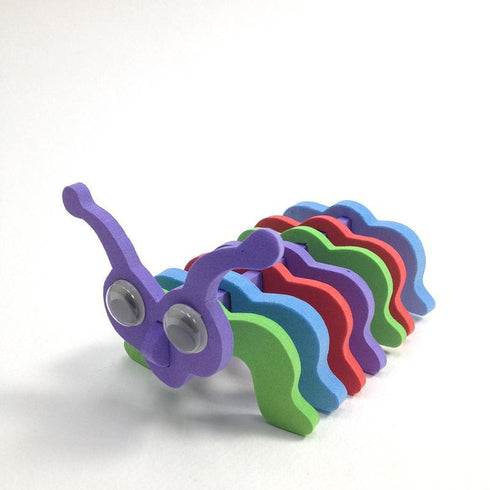 AussieSuperStore Art & Craft Essentials EVA Foam Caterpillar Kit EVA Foam Caterpillar Kit | Kid's Craft Foam Shapes FB9K2